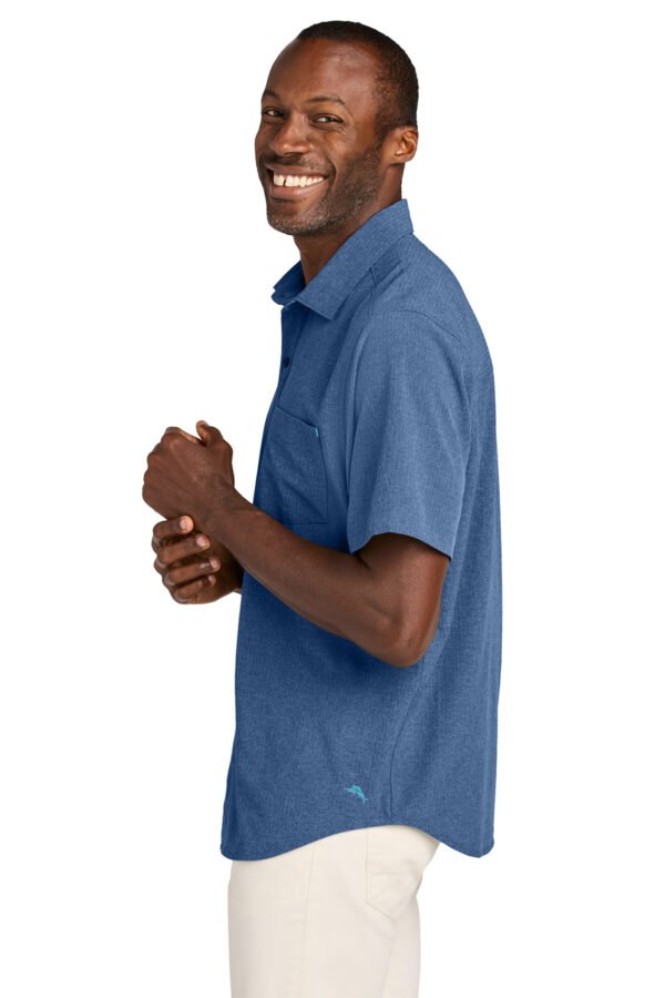 1200W-57473-ClassicBlu-4-ST326815TBClassicBluModelSide Tommy Bahama® Sandy Point Short Sleeve Shirt