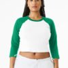 BELLA+CANVAS® Women’s Micro Rib 3/4 Raglan Baby Tee