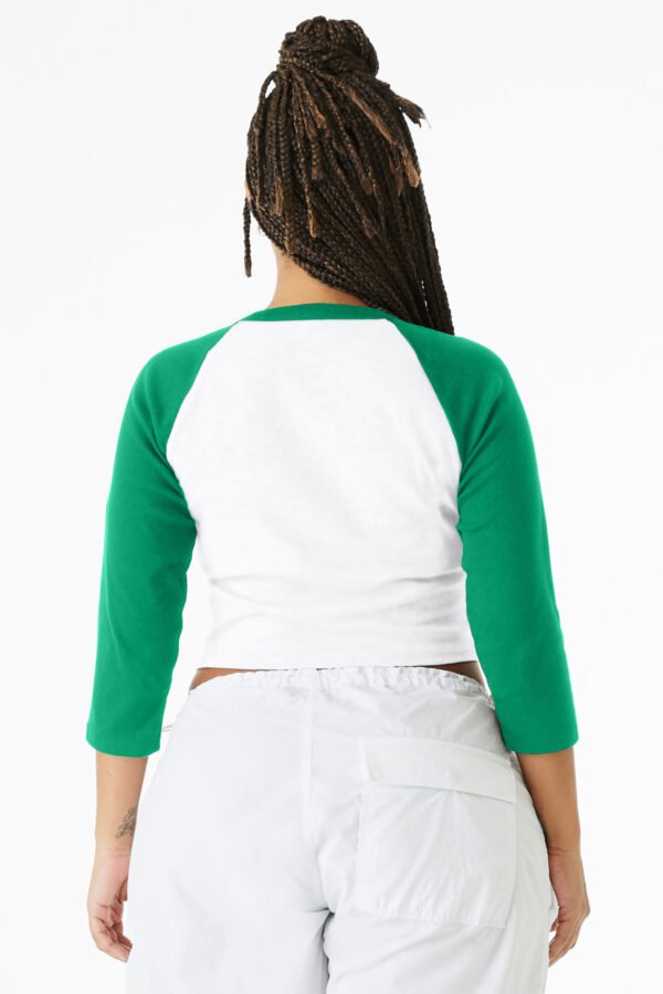 BELLA+CANVAS® Women’s Micro Rib 3/4 Raglan Baby Tee