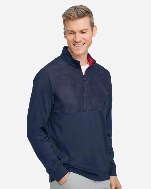 125146_oms_fl Men's Volition Camo Cover Quarter-Zip Pullover - 537472