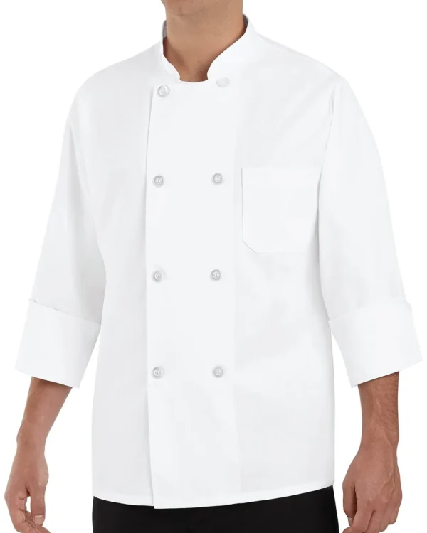 Eight Pearl Button Chef Coat - 0403