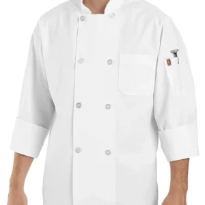 Button Chef Coat with Thermometer Pocket - 0413