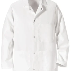 Gripper Front Short Butcher Coat - 0406