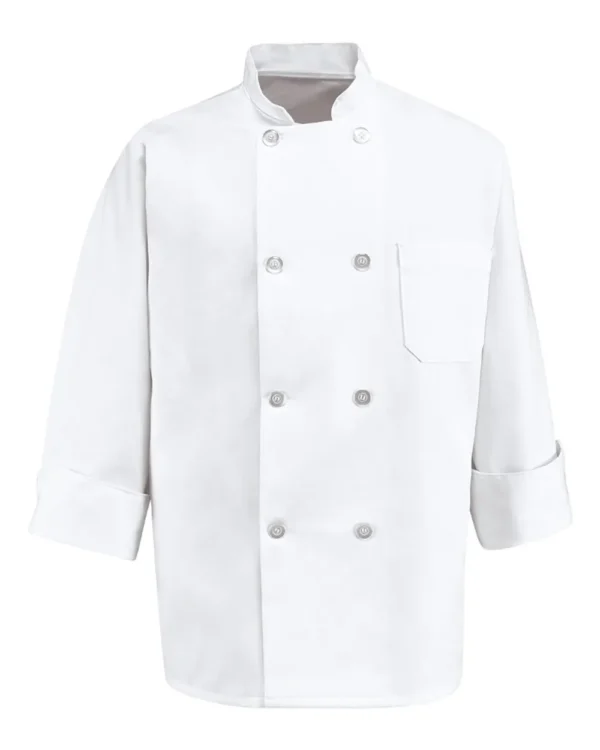 Eight Pearl Button Chef Coat - 0403