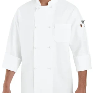 Eight Knot Button Chef Coat with Thermometer Pocket - 0414