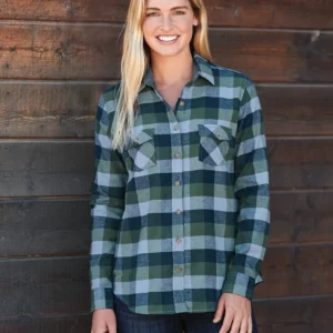 Women's Vintage Brushed Flannel Shirt - W164761