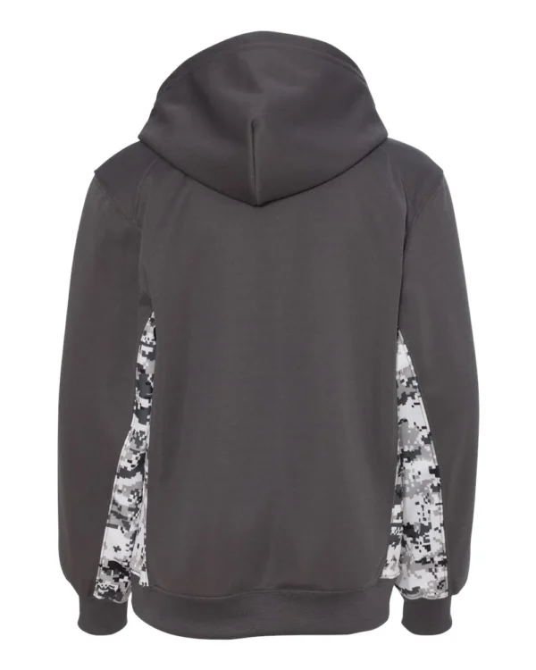 Youth Digital Camo Colorblock Performance Fleece Hooded Sweatshirt - 2464