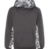 Youth Digital Camo Colorblock Performance Fleece Hooded Sweatshirt - 2464