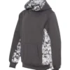 Youth Digital Camo Colorblock Performance Fleece Hooded Sweatshirt - 2464