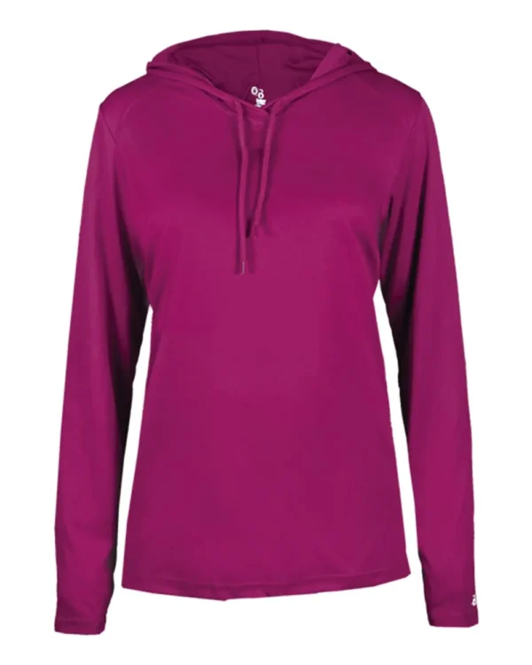 52589_f_fl Women's B-Core Long Sleeve Hooded T-Shirt - 4165