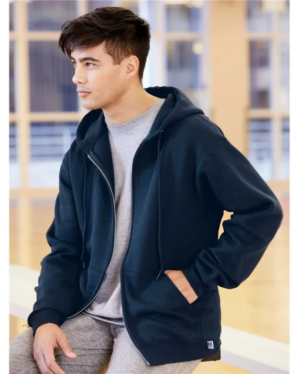 6125_fl Unisex Dri Power® Full-Zip Hooded Sweatshirt - 697HBM