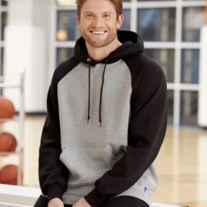 Unisex Dri Power® Colorblock Raglan Hooded Sweatshirt - 693HBM