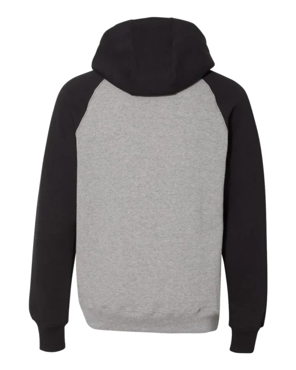 65798_b_fl Unisex Dri Power® Colorblock Raglan Hooded Sweatshirt - 693HBM