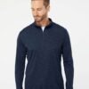 Lightweight Mélange Quarter-Zip Pullover - A475