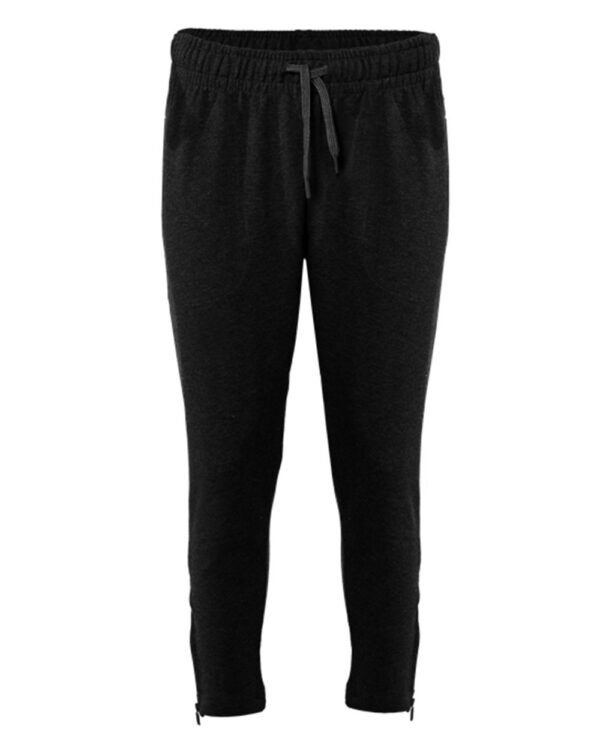 8012_fl FitFlex Women's French Terry Ankle Pants - 1071