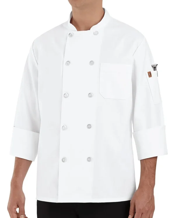 Ten Pearl Button Chef Coat - 0415