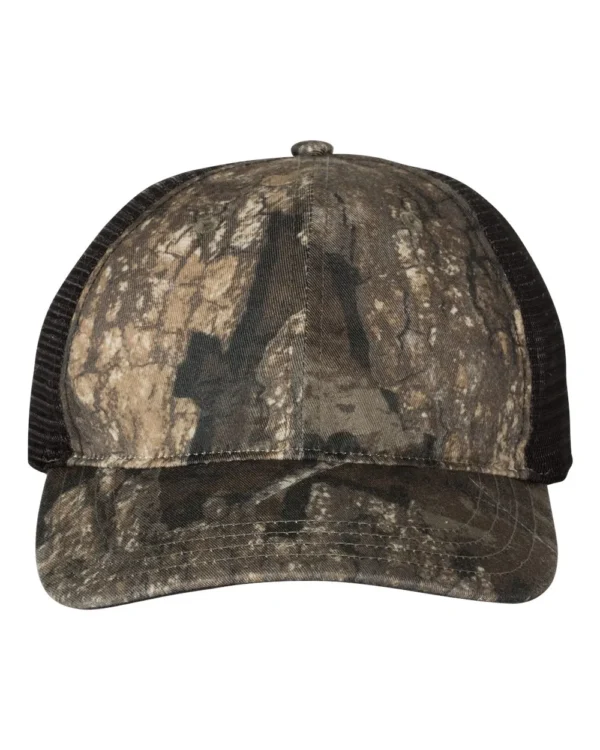84400_f_fl Garment Washed Printed Trucker Cap - 111P