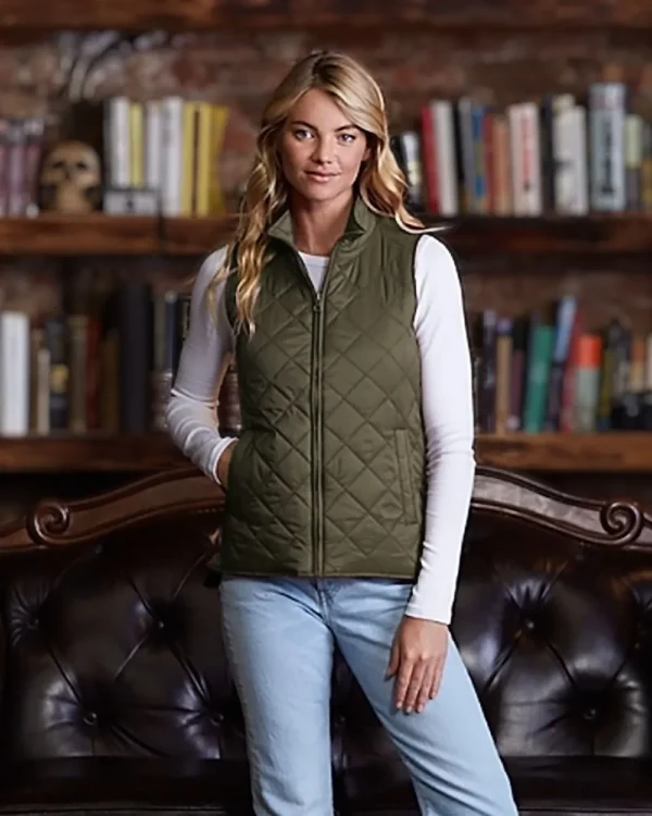 Women's Vintage Diamond Quilted Vest - W207359