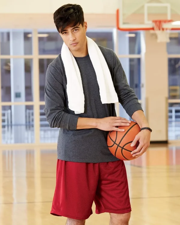 8904_fl Men's 9" Dri-Power® Tricot Mesh Shorts - 659AFM