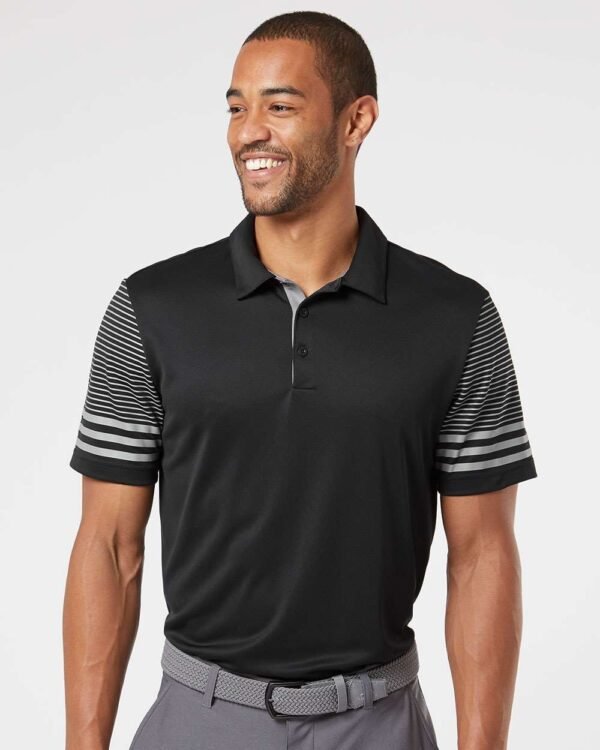Striped Sleeve Polo - A490