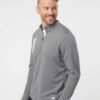 3-Stripes Double Knit Quarter-Zip Pullover - A482