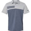 Heathered Colorblocked 3-Stripes Polo - A508