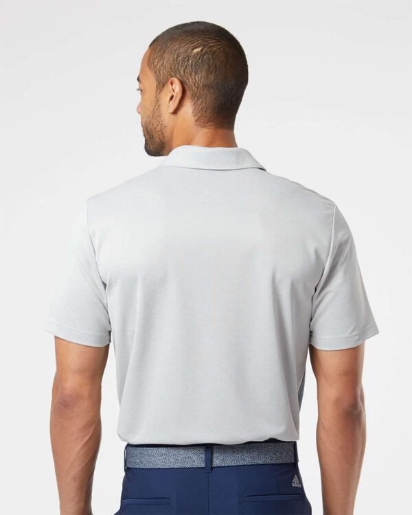 Heathered Colorblocked 3-Stripes Polo - A508