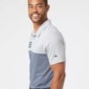 Heathered Colorblocked 3-Stripes Polo - A508