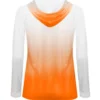 Women's Ombre Long Sleeve Hooded T-Shirt - 4208