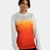 Women's Ombre Long Sleeve Hooded T-Shirt - 4208