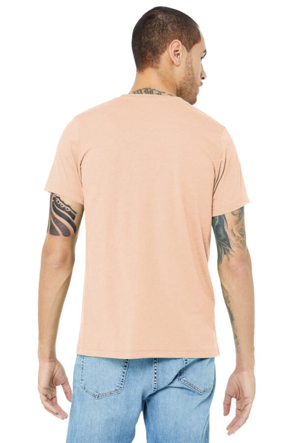 9267-PeachTB-2-BC3413PeachTBModelBack4-1200W BELLA+CANVAS® Unisex Triblend Short Sleeve Tee (A)