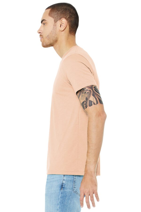 9267-PeachTB-3-BC3413PeachTBModelSide4-1200W BELLA+CANVAS® Unisex Triblend Short Sleeve Tee (A)