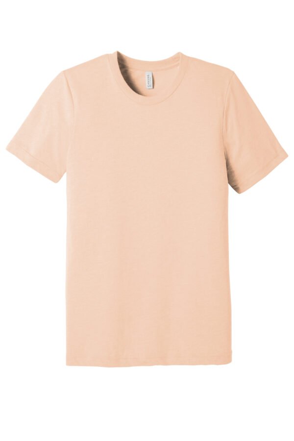 9267-PeachTB-5-BC3413PeachTBFlatFront4-1200W BELLA+CANVAS® Unisex Triblend Short Sleeve Tee (A)
