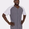 Men's Triblend Full Button T-Shirt - 4950
