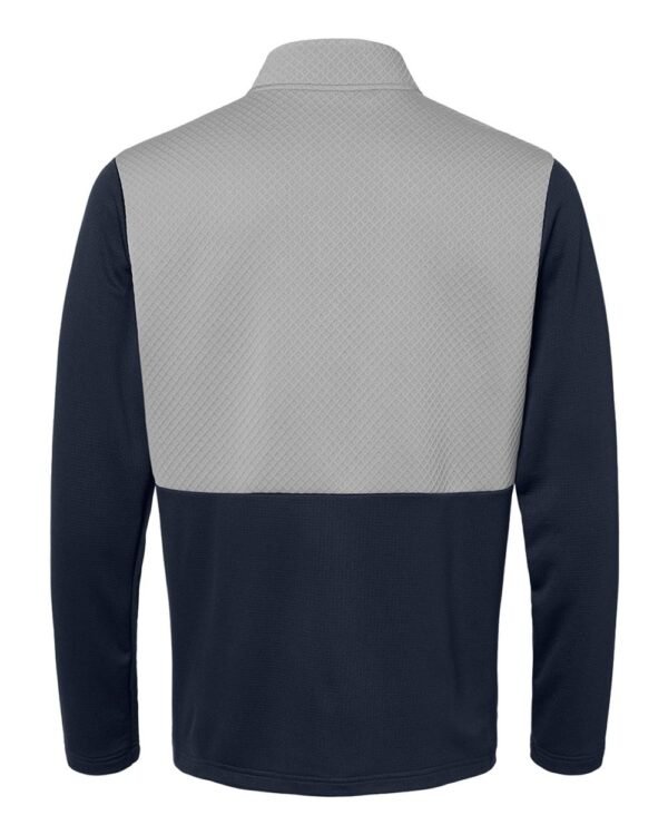 Textured Mixed Media Quarter-Zip Pullover - A532