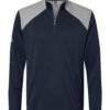 Textured Mixed Media Quarter-Zip Pullover - A532