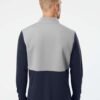 Textured Mixed Media Quarter-Zip Pullover - A532