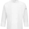 9690_fl Mimix™ Ten Knot Button Chef Coat with OilBlok - 044X