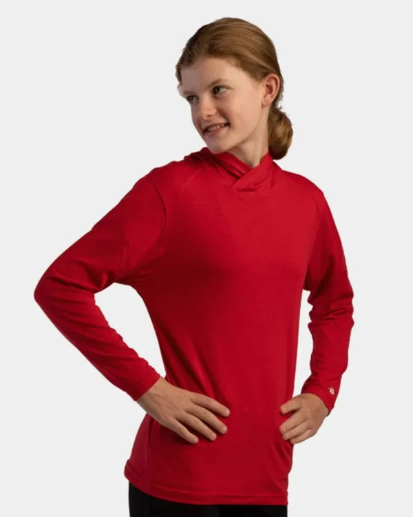 Youth Tri-Blend Surplice Hooded Long Sleeve T-Shirt - 2905