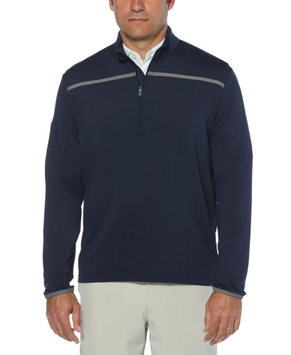 1/4-ZIP MOCK PULLOVER