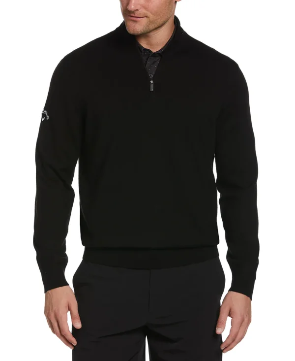 1/4 ZIP MERINO SWEATER