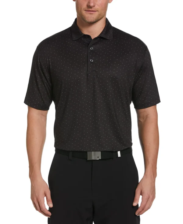 MICRO CHEV PRINT POLO