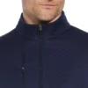 MID-WEIGHT DIAMOND QUILTED FLEECE 1/4 ZIP