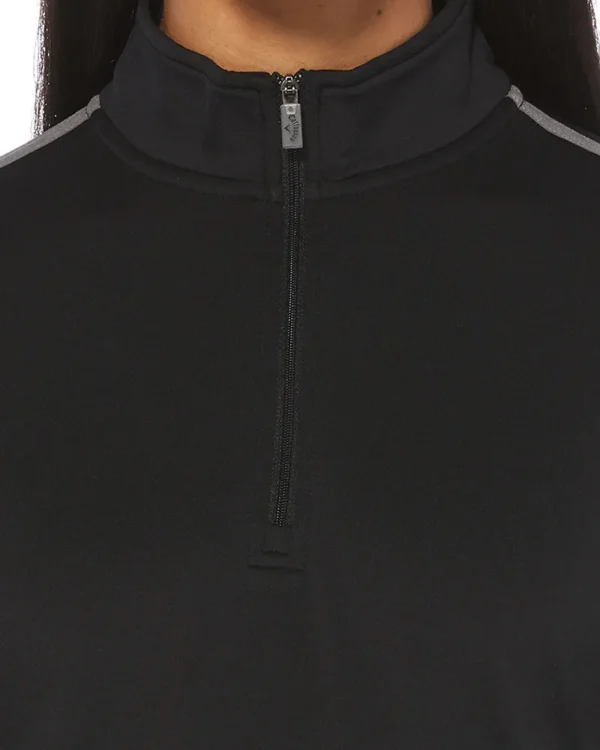 LADIES 1/4-ZIP MOCK PULLOVER