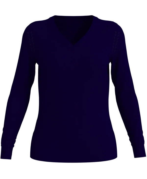 LADIES V-NECK MERINO SWEATER