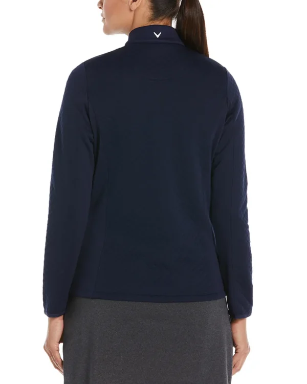LADIES DIAMOND QUILTED FLEECE 1/4-ZIP