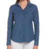 LADIES HEATHERED WOVEN SHIRT