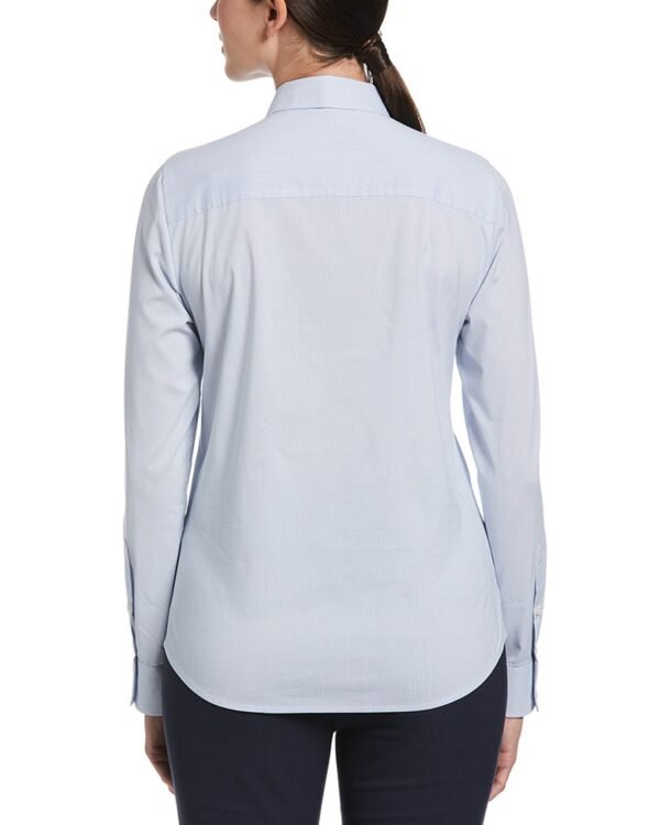 LADIES MINI-GRID WOVEN SHIRT