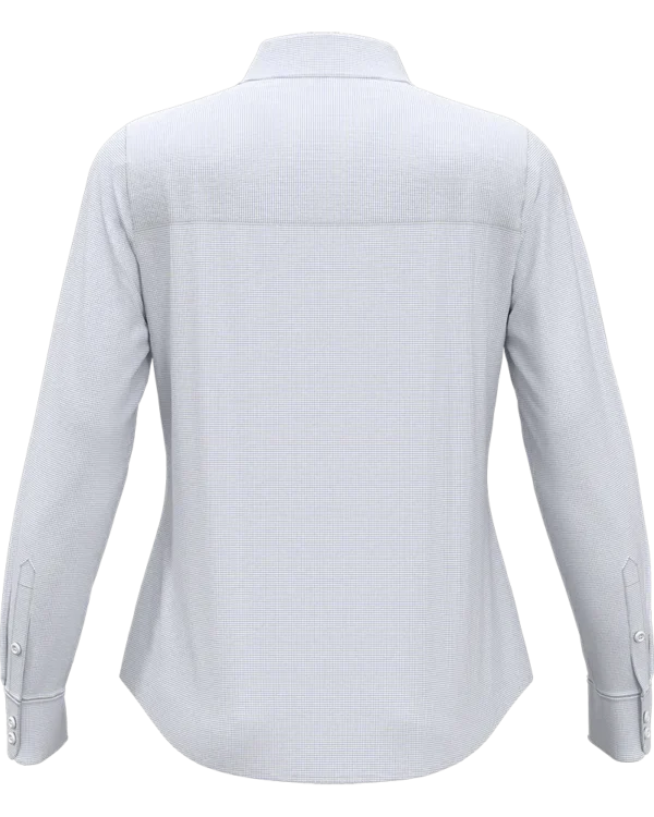 LADIES MINI-GRID WOVEN SHIRT