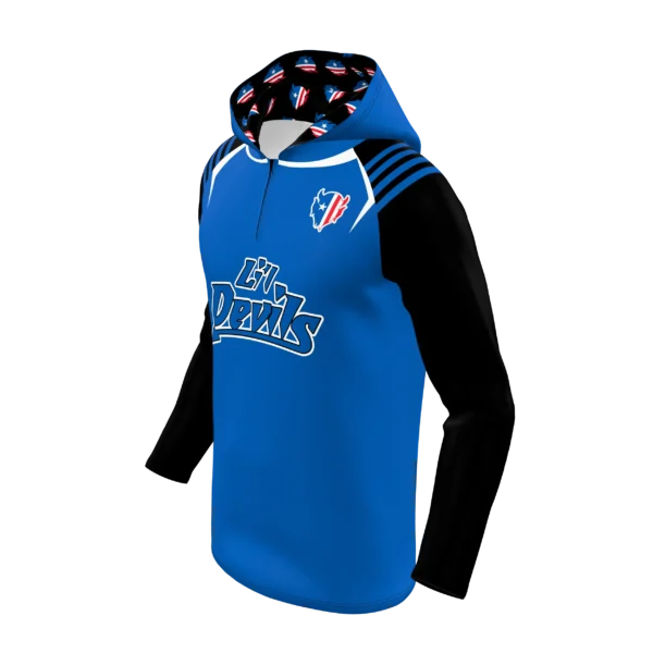 MEN'S/YOUTH 1/4 ZIP HOODED LS